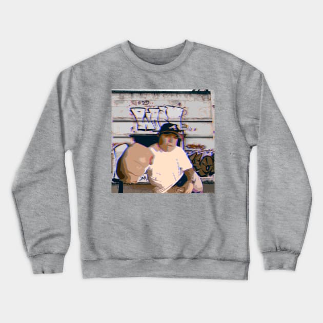 Vinnie Paz Graffiti Cutout Crewneck Sweatshirt by Brooding Nature Design